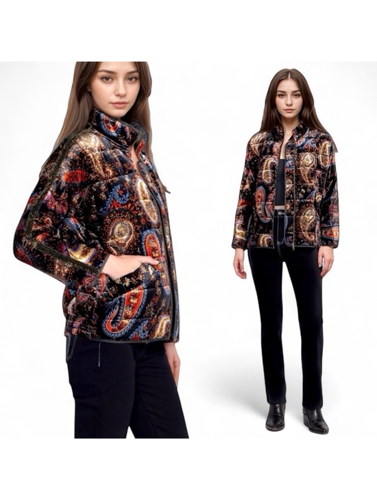 Johnny Was Dolman Quilted Velvet Jacket - Picture 2 of 16